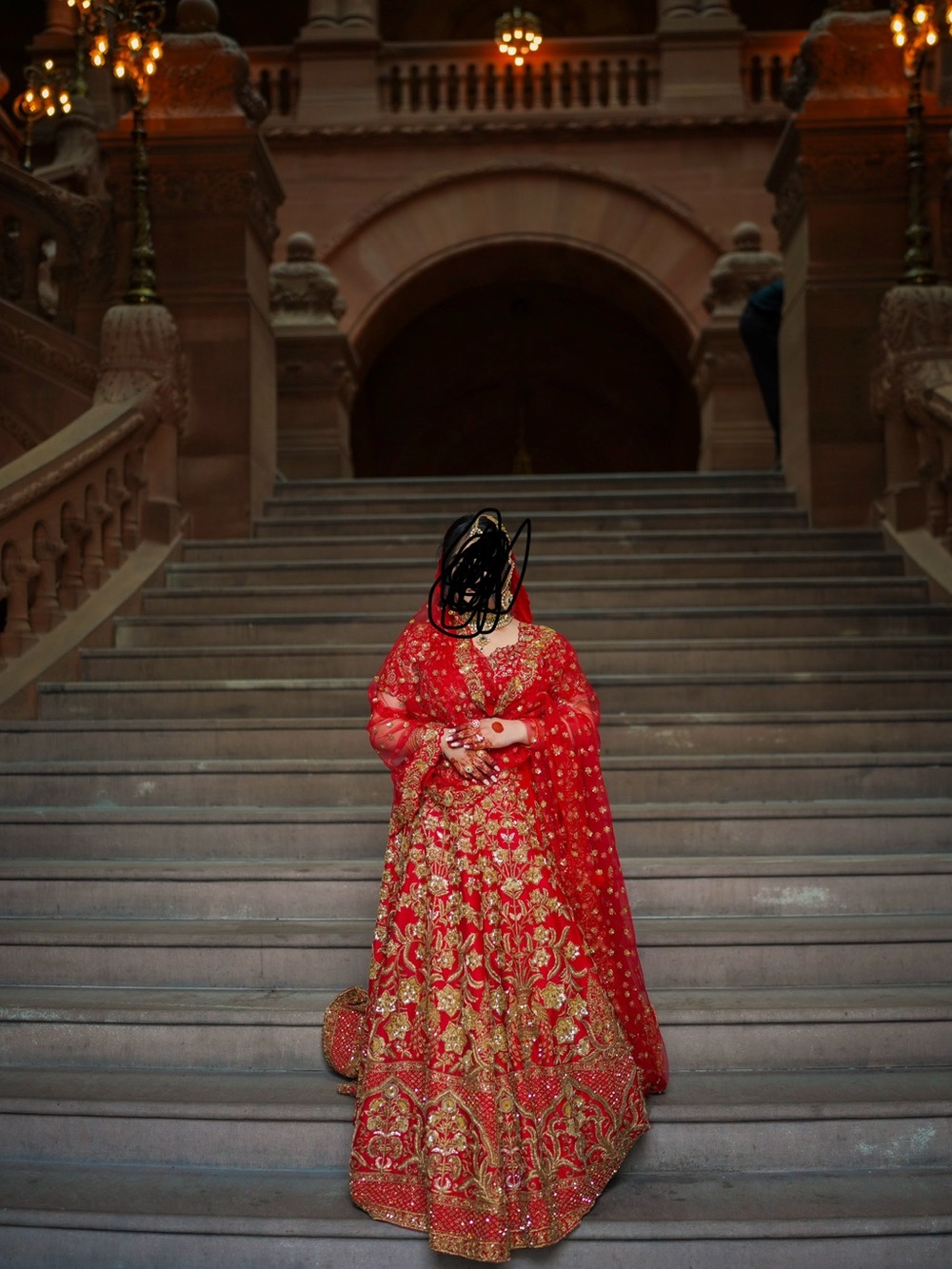 Bridal Red Hand Embroidered Lehnga Choli
